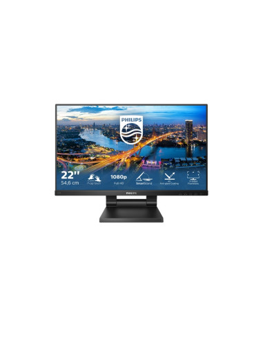 MONITOR PHILIPS TOUCH LED 21.5" Wide 222B1TC/00 IPS 1920x1080 4ms 250cd/mq 1000:1(50000.000:1)2x2 MM REG.H PIVOT VGA HDMI DP USB