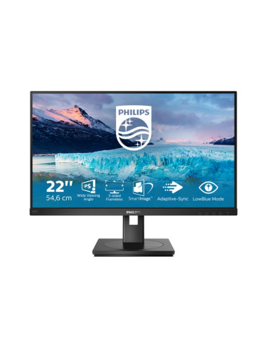 MONITOR PHILIPS LED 21.5" Wide 222S1AE/00 IPS 0.248 1920x1080 Full HD 4ms 250cd/m2 1000:1 2x2W MM PIVOT RegH VGA DP HDMI DP