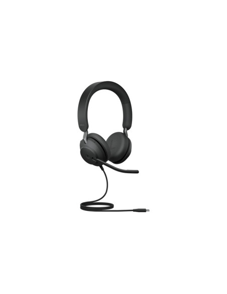 CUFFIA PROFESSIONALE JABRA EVOLVE2 40 MS DUO USB, CANCELLAZIONE DI RUMORE, USB-C, TASTO "MUTE",BUSYLIGHT, CERTIFICATA MICROSOFT