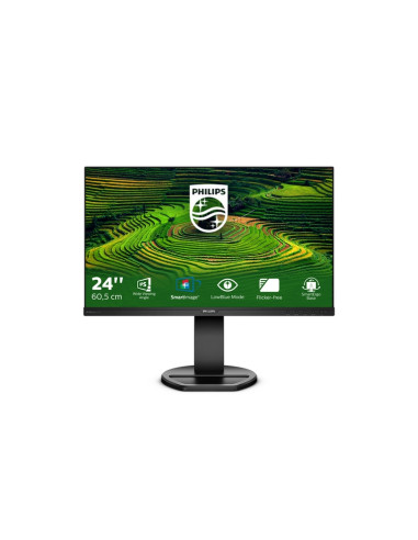 MONITOR PHILIPS LED 23.8"Wide 241B8QJEB/00 IPS 1920x1080 250cd/mq 1000:1 (50.000.000:1) 2x2W MM PIVOT VGA DVI HDMI DP