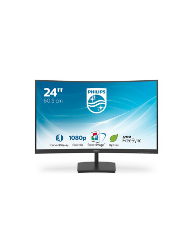 MONITOR PHILIPS LED 23.6" Wide CURVED 241E1SC/00 VA 1920x1080 4ms 250cd/m2 3000:1 Mega Infinity DCR VGA HDMI GAMING