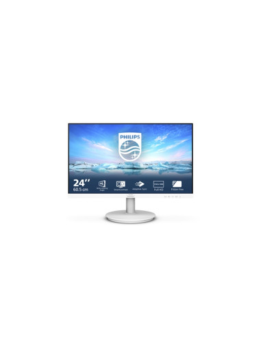 MONITOR PHILIPS LED 23.8"Wide 241V8AW/00 IPS 1920x1080 250cd/mq 1000:1Mega Infinity DCR 2x2W MM VGA HDMI White