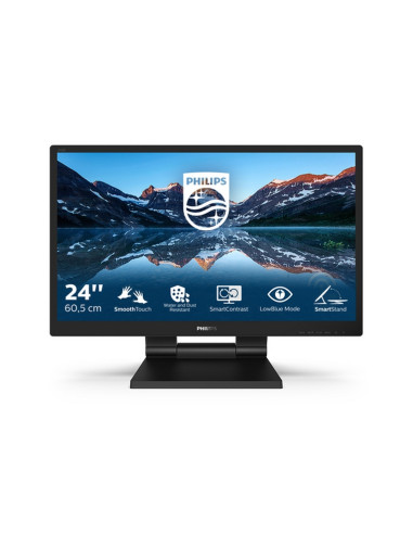 MONITOR PHILIPS TOUCH LED 23.8" Wide 242B9T/00 IPS 1920x1080 5ms 250cd/mq 1000:1(50.000.000:1)2x2WMM Reg.inH VGA DVI HDMI DP USB