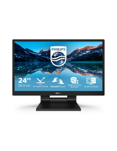 MONITOR PHILIPS TOUCH LED 23.8" Wide 242B9TL/00 IPS 1920x1080 5ms 250cd/mq 1000:1(50.000.000:1)2x2WMM ReginH VGA DVI HDMI DP USB