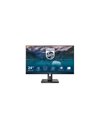 MONITOR PHILIPS LED 23.8"Wide 242S9JML/00 VA 1920x1080 4ms 300cd/mq1.000:1 (50.000.000:1)2x2W MM Pivot Reg.H VGA DVI HDMI DP USB