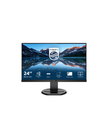 MONITOR PHILIPS LED 23.8"Wide 243B9/00 IPS 1920x1080 250cd/mq 1000:1 (50.000.000:1) 2x2W MM Pivot RegH VGA HDMI DP USB-C