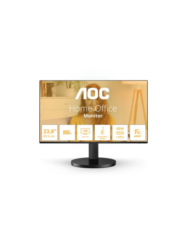 MONITOR AOC LED 23.8'' Wide 24B3CF2 IPS 1920x1080 4ms 250cd/mq 1.300:1 (20.000.000:1) 2x2W MM Reg.H HDMI USB-C docking