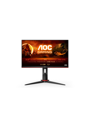 MONITOR AOC LED 23.8" Wide 24G2ZU/BK 240Hz IPS 1920x1080 1ms 350cd/mq 80.000.000:1 2X2W MM Reg.H PIVOT VGA 2HDMI DP GAMING