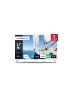 TV THOMSON LED 24" 24HG2S14W SMART GOOGLE TV DVB-T2/S2 HD CI+ 3XHDMI 2XUSB (ANCHE 12V) BIANCO -TELECOMANDO RETRO ILLUMINATO VESA 2