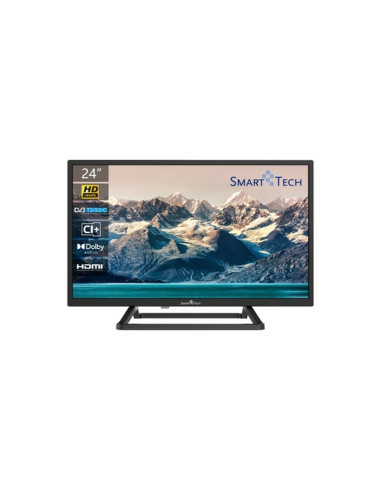 SMART TECH LED 24" 24HN10T3 DVB-T2/S2 HD  BLACK CI SLOT HM 3XHDMI 2XUSB VESA