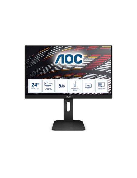 MONITOR AOC LED 23.8" Wide 24P1 IPS 1920x1080 5ms 250cd/mq 50.000.000:1 2x2W MM Reg. in H PIVOT VGA DVI HDMI DP USB