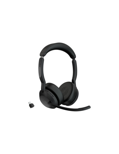 Cuffia professionale Jabra Evolve2 55 Stereo MS Bluetooth, Canc. rumore, Cert. Microsoft  - con Link 380/390C