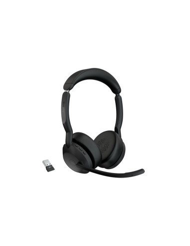 Cuffia professionale Jabra Evolve2 55 Stereo MS Bluetooth, Canc. rumore, Cert. Microsoft  - con Link 380a