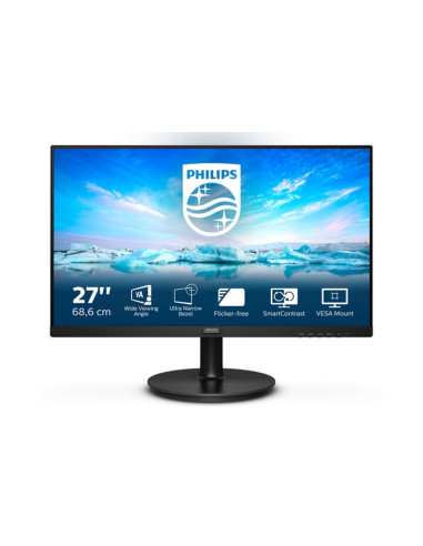 MONITOR PHILIPS LED 27" Wide 271V8L/00 VA 1920x1080 4ms 250cd/mq 3000:1 (Mega Infinity DCR) VGA HDMI