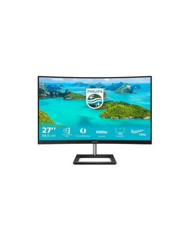 MONITOR PHILIPS LED 27"Wide CURVED 272E1CA/00 VA 1920x1080 4ms 250cd/mq3000:1(Mega Infinity DCR)2x3W MM VGA HDMI DP GAMING 75 Hz