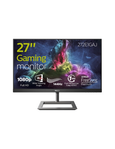 MONITOR PHILIPS LED 27"Wide 272E1GAJ/00 VA 1920x1080 1ms 350cd/mq 1.000:1 2x3W MM HDMI DP GAMING