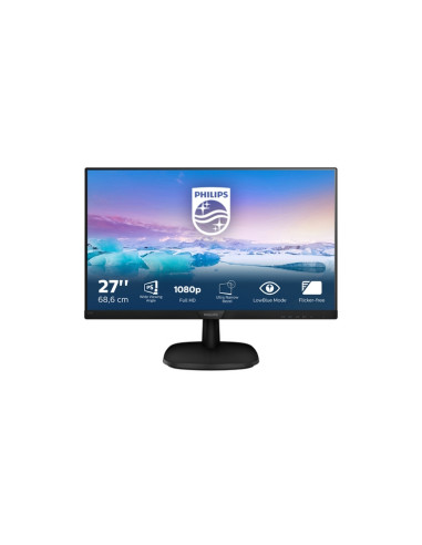 MONITOR PHILIPS LED 27" Wide 273V7QDSB/00 IPS 1920x1080 Full HD 5ms 250cd/m2 1000:1(10.000.000:1) VGA DVI HDMI BORDERLESS