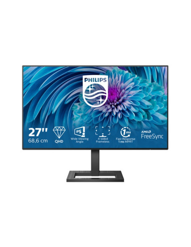 MONITOR PHILIPS LED 27"Wide 275E2FAE/00 IPS 2560x1440 1ms 350cd/mq 1.000:1 Mega Infinity DCR 2x3W MM Reg. H 2HDMI DP GAMING