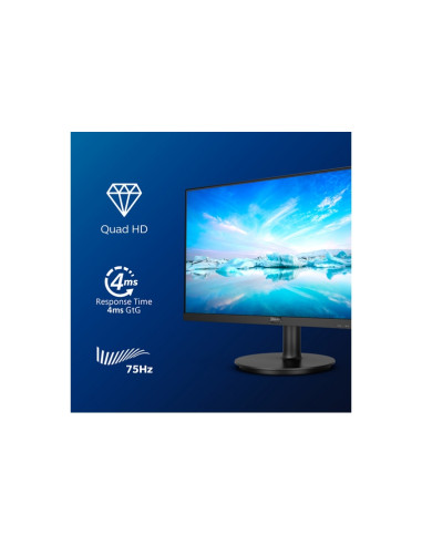 MONITOR PHILIPS LED 27"Wide 275V8LA/00 VA 2560x1440 4ms 250cd/mq 1.000:1 2x2W MM 2HDMI DP