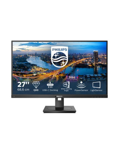 MONITOR PHILIPS LED 27"Wide 2K 276B1/00 2560x1440 4ms 300cd/m250.000.000:1 2x2W MM Pivot RegH HDMI DP USB-C docking