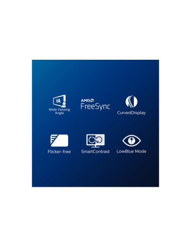 MONITOR PHILIPS LED 31.5" Wide CURVED 322E1C/00 VA 1920x1080 4ms 250cd/m2 3.000:1 MEGA INFINITY VGA HDMI DP GAMING