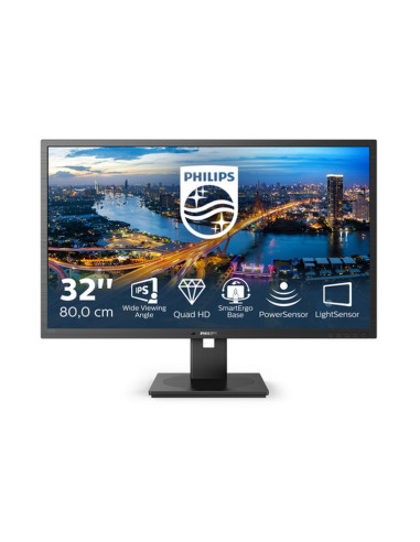 MONITOR PHILIPS LED 31.5" 325B1L/00 IPS 2560x1440 4ms 250cd/m2 1200:1 (50.000.000:1)2x3W MM PIVOT RegH HDMI DP 4USB