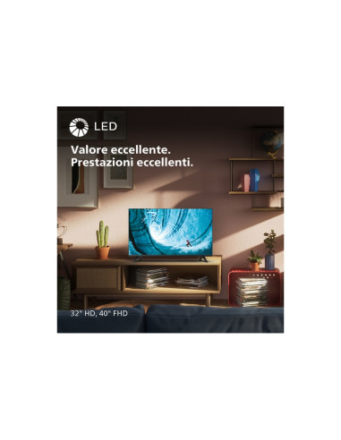 TV PHILIPS LED 32'' SMART TV 32PHS6009/12 HD 3HDMI 2USB Wi-Fi DVB-T/T2/T2-HD/C/S/S2