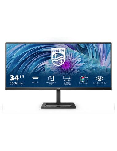 MONITOR PHILIPS LED 34" 21:9 346E2LAE/00 VA 3840x1440 4ms 300cd/m2 4.000:1 2x3W MM Reg.H HDMI DP USB-C docking GAMING