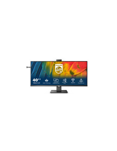 MONITOR PHILIPS LED 40" 21:9 40B1U5601H IPS 3440x1440 4ms 400cd/m2 50.000.000:1 2x5W MM WEBCAM Reg.H HDMI DP RJ45 USB-C docking
