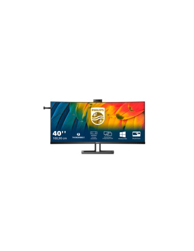MONITOR PHILIPS LED 40" 21:9 40B1U6903CH/00 IPS 5120x2160 450cd/m2 2x5W MM WEBCAM Reg.H HDMI DP RJ45 Thunderbolt USB-C docking