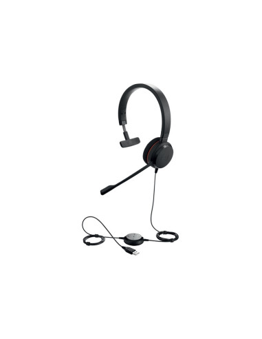 CUFFIA Jabra EVOLVE 20 MS Mono USB, Canc.di rumore,  USB, tasto "Mute", copriauricolari in gommapiuma, Cert. MS Teams