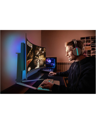 MONITOR PHILIPS 49" OLED 32:9 CURVED 49M2C8900L/00 VA 5120x1440 144HZ 0.03ms 30W MM Reg.H 2HDMI DP USB-C docking Silver