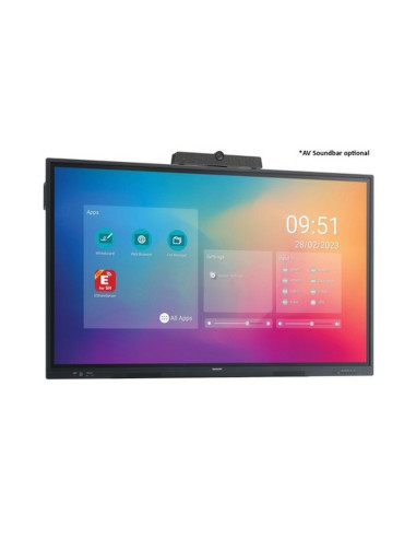 MONITOR TOUCH NEC 86" LC-Series, UHD, 450 cd/m2, 16/7 proof, Infrared, 20 touchpoints, OPS Slot, Android SoC, USB-C