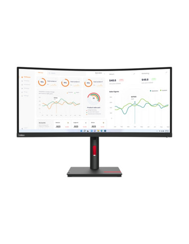 MONITOR LENOVO T34w-30 63D4GAT1EU 34" VA/WQHD/HDMI,DP,USB-C (75W)/Ethernet