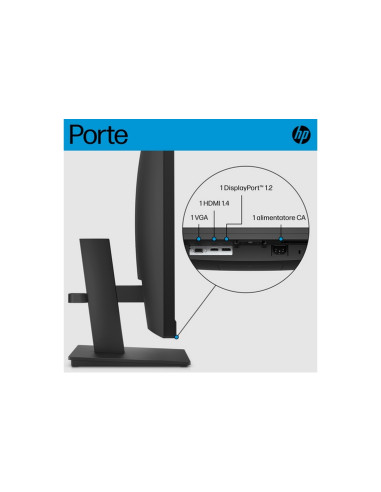 MONITOR HP LED 27" Wide P27h G5 64W41AA IPS 1920x1080 5ms 250cd/m2 1000:1 (8.000.000:1) 2x2W MM Reg.H VGA HDMI DP