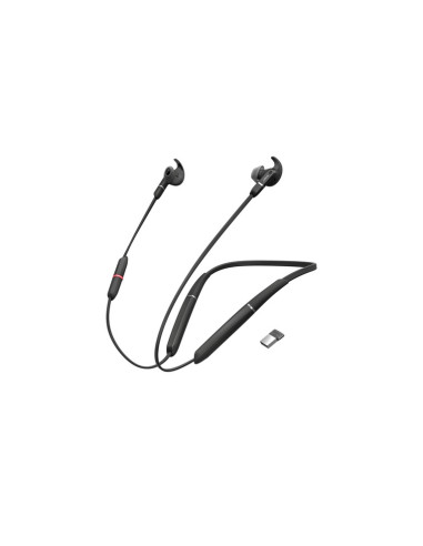 Auricolare professionale Jabra wireless Evolve 65e MS Skype for Business con cancellazione del rumore e Bluetooth 5.0