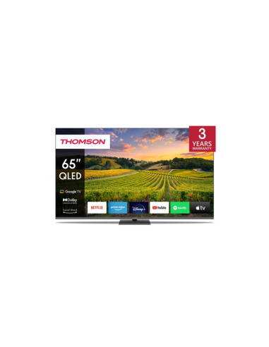 TV THOMSON LED 65" 65QG5C14 SMART GOOGLE TV DVB-T2/S2 QLED CI+ 3XHDMI 2XUSB  - CENTRAL STAND - TELECOMANDO RETRO ILLUMINATO VESA