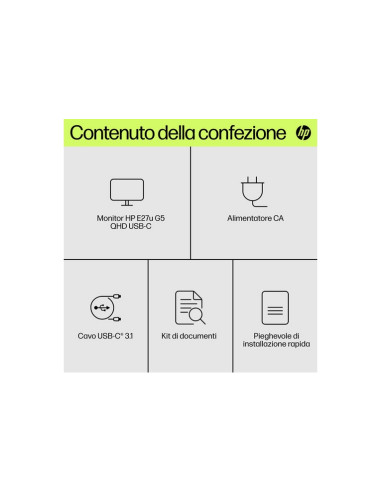 MONITOR HP LED 27" Wide E27u 6N4D3AA IPS 2560x1440 5ms 350cd/m2 1000:1 Reg.H PIVOT HDMI 2DP RJ-45 USB-C Docking
