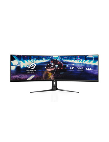 MONITOR ASUS LED ROG STRIX 49" Wide CURVED XG49VQ WQHD 3840x1080 144hz 1ms 450cd/m2 2X5W MM 2HDMI DP FreeSync2 GAMING