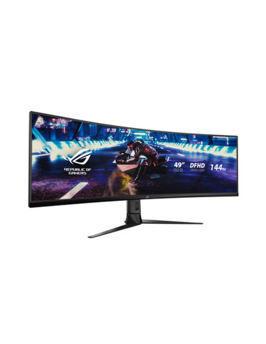 MONITOR ASUS LED ROG STRIX 49" Wide CURVED XG49VQ WQHD 3840x1080 144hz 1ms 450cd/m2 2X5W MM 2HDMI DP FreeSync2 GAMING