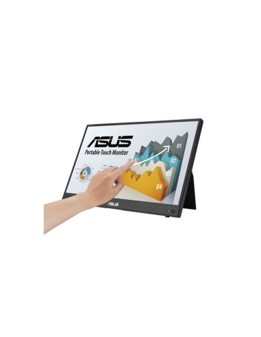 MONITOR ASUS LED 15.6" Wide ZenScreen Touch MB16AHT IPS 1920x1080 5ms 250cd/m2 700:1 2x1W MM HDMI USB-C