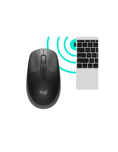MOUSE LOGITECH "Wireless Mouse M190 " USB 1000 dpi 3 PULSANTI GRIGIO ANTRACITE 910-005905