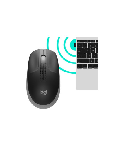 MOUSE LOGITECH "Wireless Mouse M190 " USB 1000 dpi 3 PULSANTI GRIGIO 910-005906