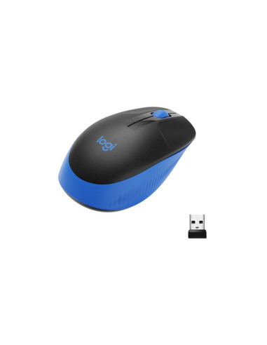 MOUSE LOGITECH "Wireless Mouse M190 " USB 1000 dpi 3 PULSANTI BLU 910-005907