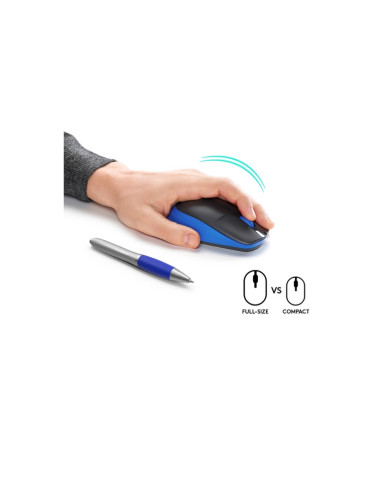 MOUSE LOGITECH "Wireless Mouse M190 " USB 1000 dpi 3 PULSANTI BLU 910-005907