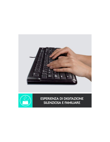 TASTIERA LOGITECH  + MOUSE MK120 USB NERA - 3 TASTI Italian Layout 920-002543