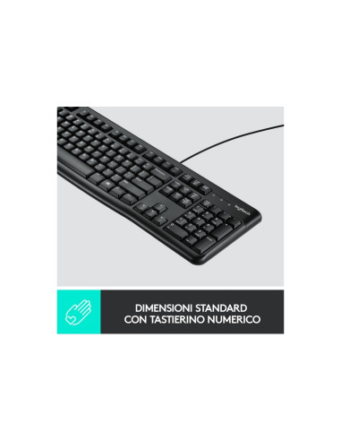 TASTIERA LOGITECH  + MOUSE MK120 USB NERA - 3 TASTI Italian Layout 920-002543