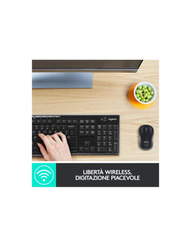 TASTIERA LOGITECH + MOUSE "Wireless Desktop" MK270 NERA USB (COMBO) - 920-004512