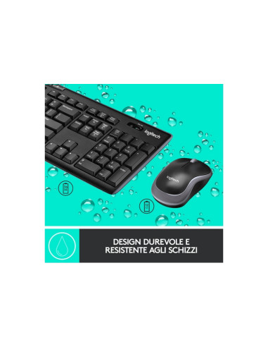 TASTIERA LOGITECH + MOUSE "Wireless Desktop" MK270 NERA USB (COMBO) - 920-004512
