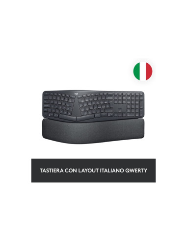 TASTIERA LOGITECH ERGO K860 2.4 GHz,Bluetooth 5.0 Colore Grafite